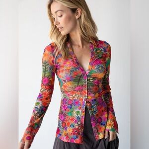 Natural Life Carina Mesh Top